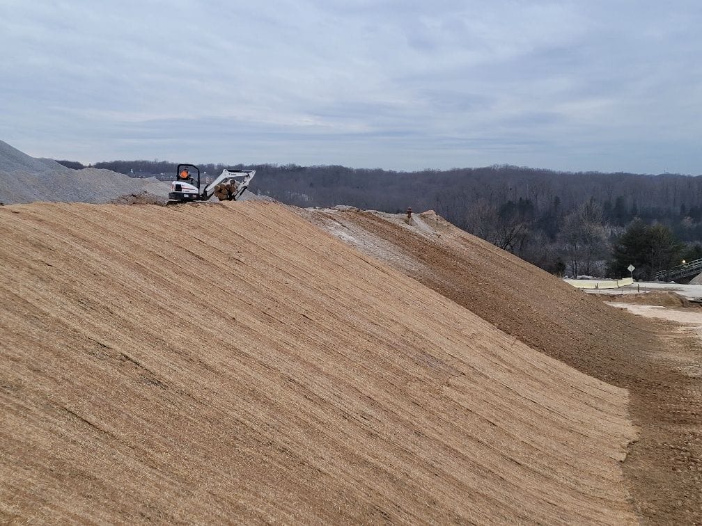 Erosion Control Blanket on Steep Slopes